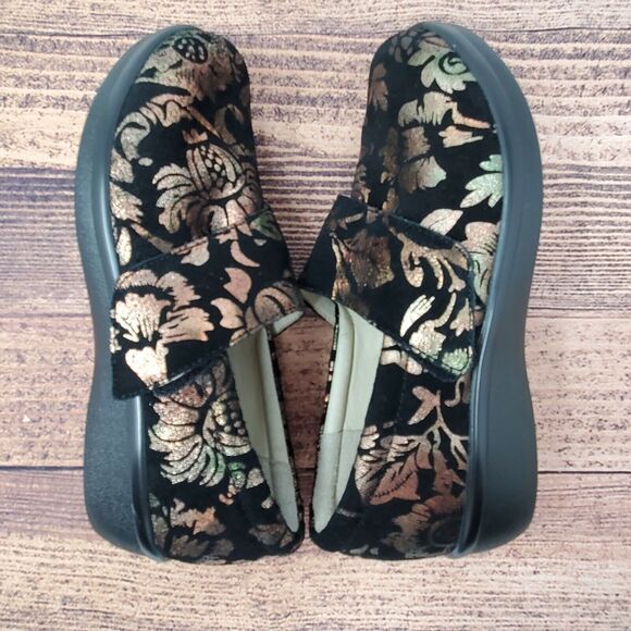 Alegria Printed Nubuck Shoes Lauryn Womens SZ 37 6.5 7 Regal Copper Floral - Picture 8 of 10